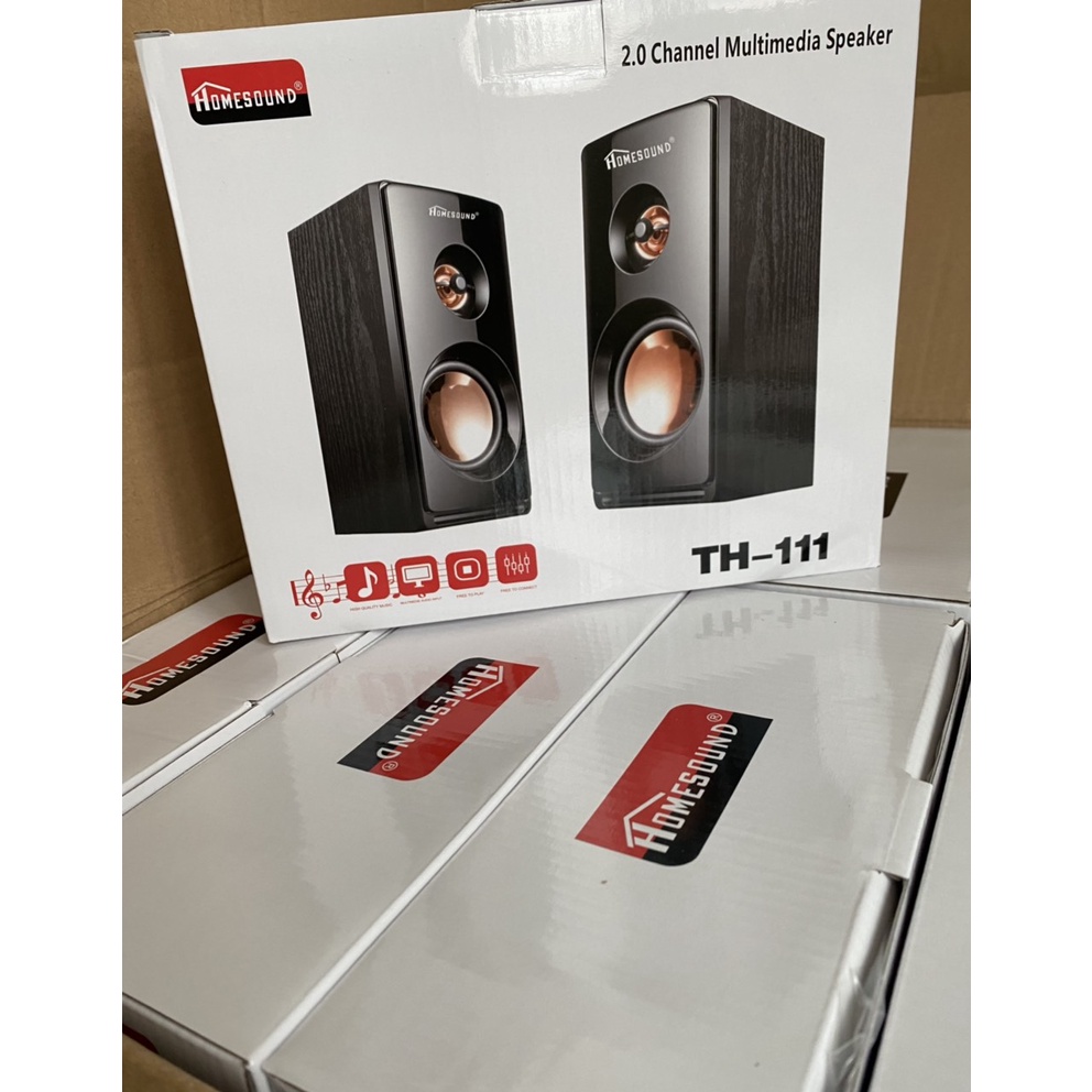 Loa máy tính Homesound 111 - nghe chất lượng rất tốt-màu vân gỗ đẹp