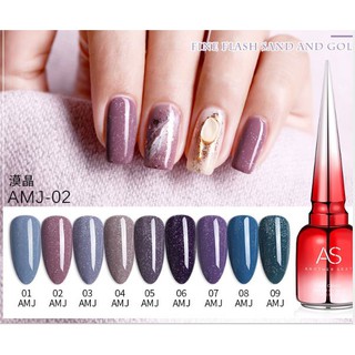 Sơn gel AS mẫu chai đỏ nhọn mã AMJ 9 chai 15ml siêu HOT siêu xịn