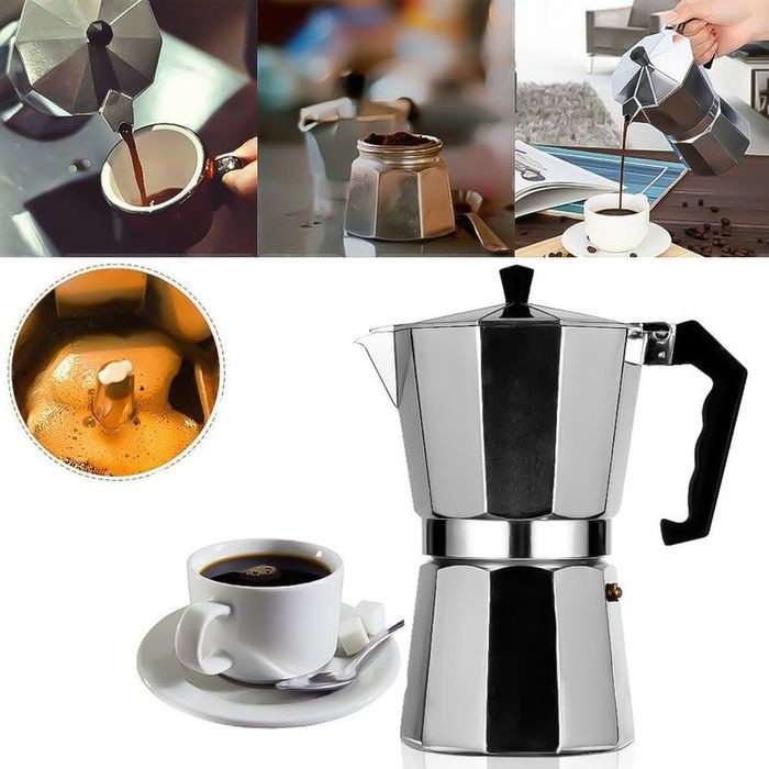Ấm pha cà phê Moka Express 6TZ , bình pha cà phê kiểu Ý