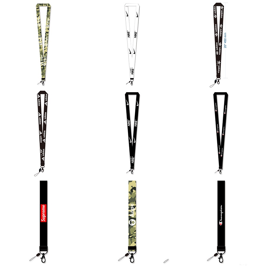 Dây Đeo Điện Thoại Màu Trắng Đen Dài Chống Thất Lạc Cho Nam Nữ Nike