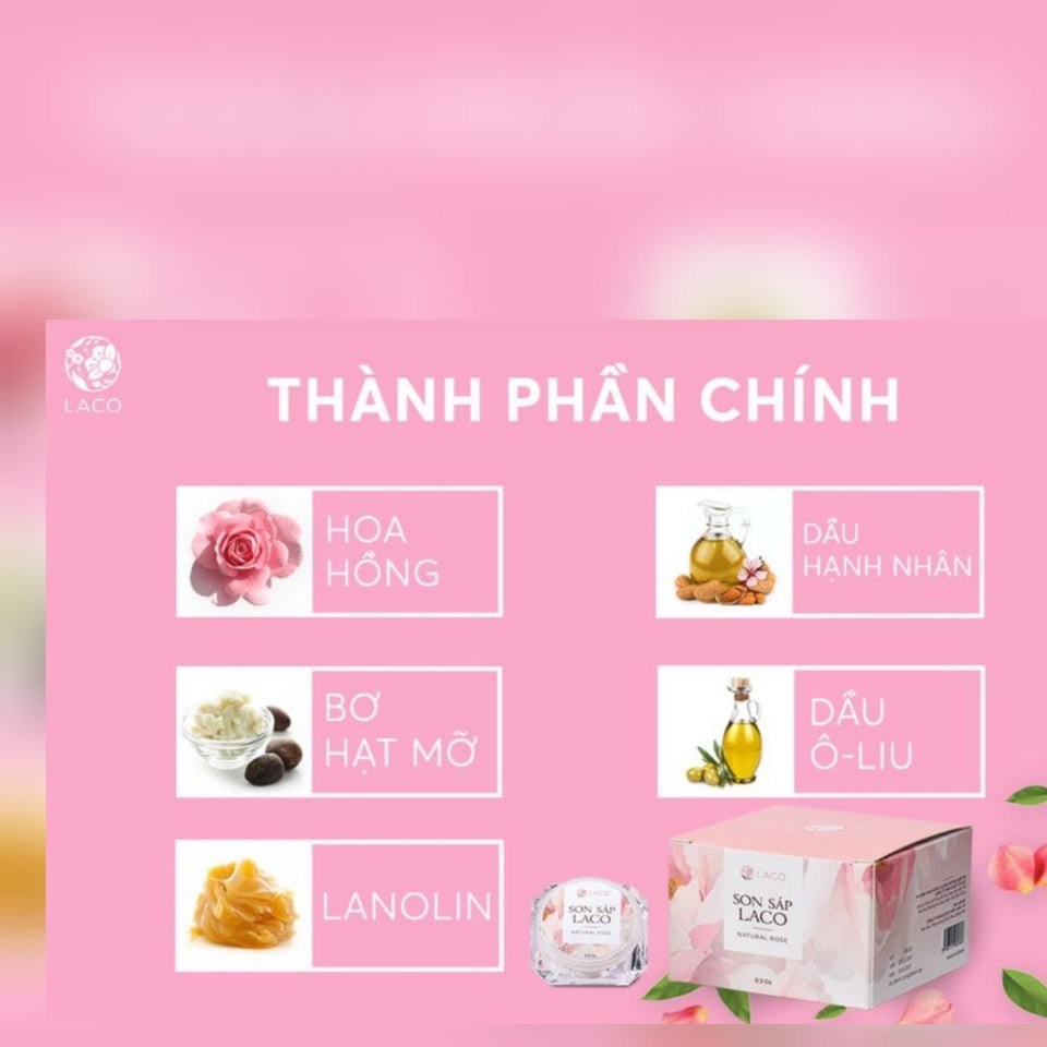 Son sáp dưỡng môi LACO, giúp môi hồng hào, mềm, chống khô môi. | BigBuy360 - bigbuy360.vn