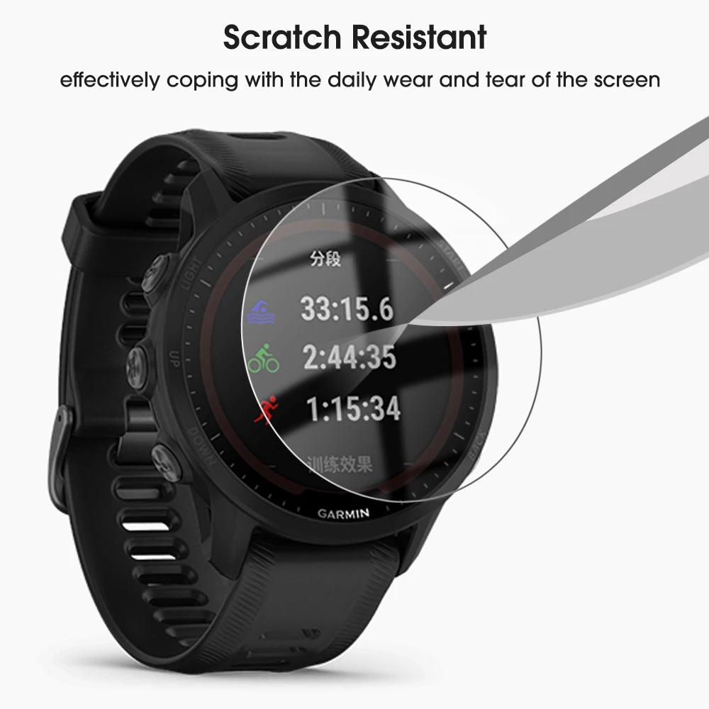 Kính Cường Lực HD Siêu Mỏng Chống Thấm Nước / Dầu Bảo Vệ Màn Hình Cong Cho Garmin Forerunner 955