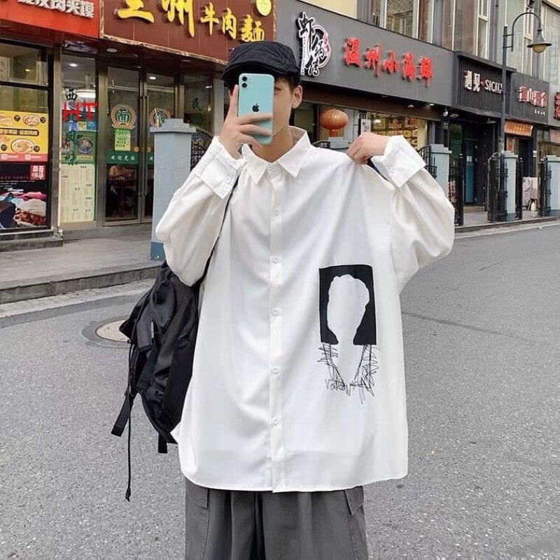 Áo sơ mi hình rối in hông HT12