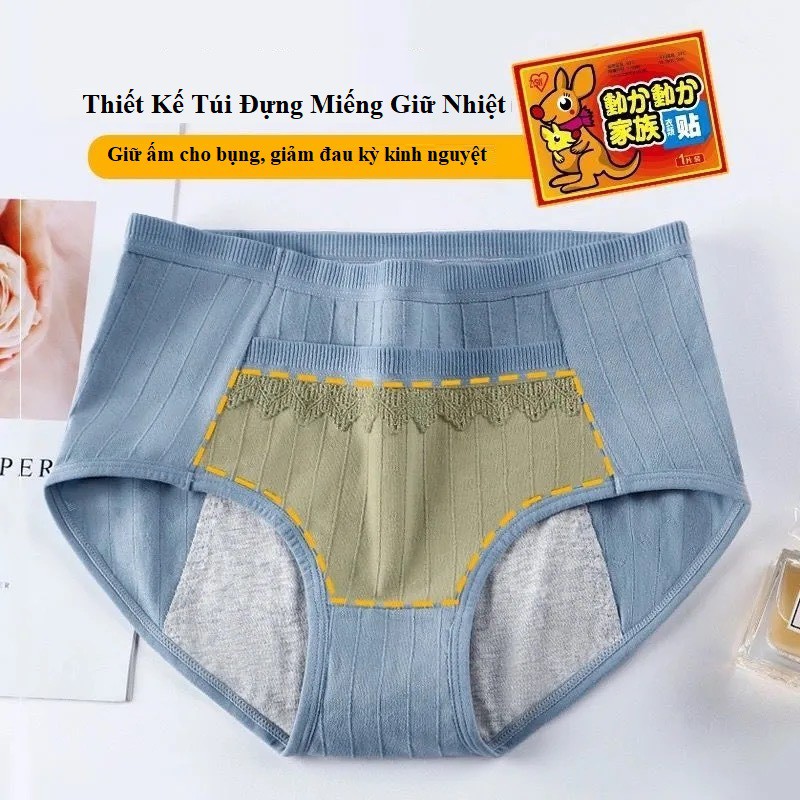 Quần Lót Nữ Nguyệt San Chống Tràn Có Túi Đựng Miếng Dán Giữ Ấm Bụng 006 | BigBuy360 - bigbuy360.vn