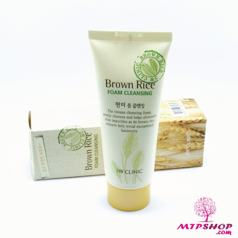 Sữa Rửa mặt Gạo Nâu 3W Clinic Brown Rice Foam Cleansing