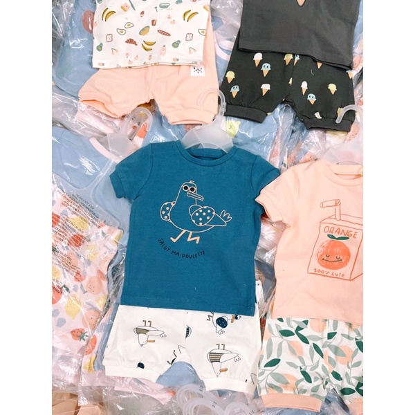 Bộ Gagou cotton organic cao cấp cho bé 1-24m