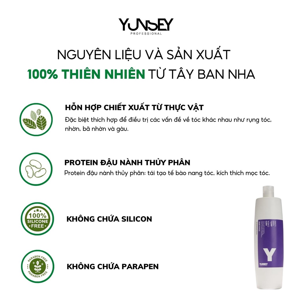 Dầu Gội Ngừa Rụng Tóc Anti-Hair Loss Shampoo Yunsey 1000Ml