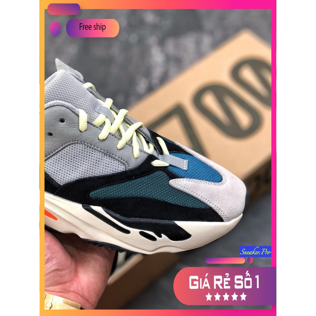 Giày thể thao YZ700 OG wave runner xám xanh cho nam nữ