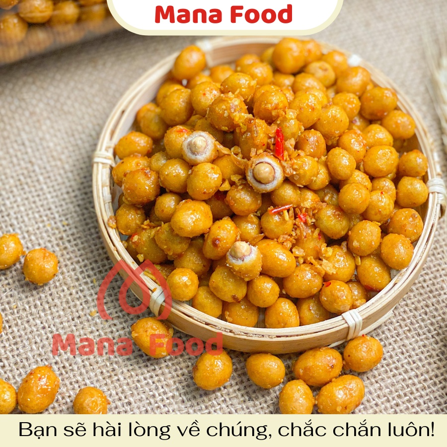 600G Đậu Phộng Da Cá Tỏi Ớt Mana Food | Hạt lạc da cá tỏi ớt, hạt dinh dưỡng - cay giòn thích mê