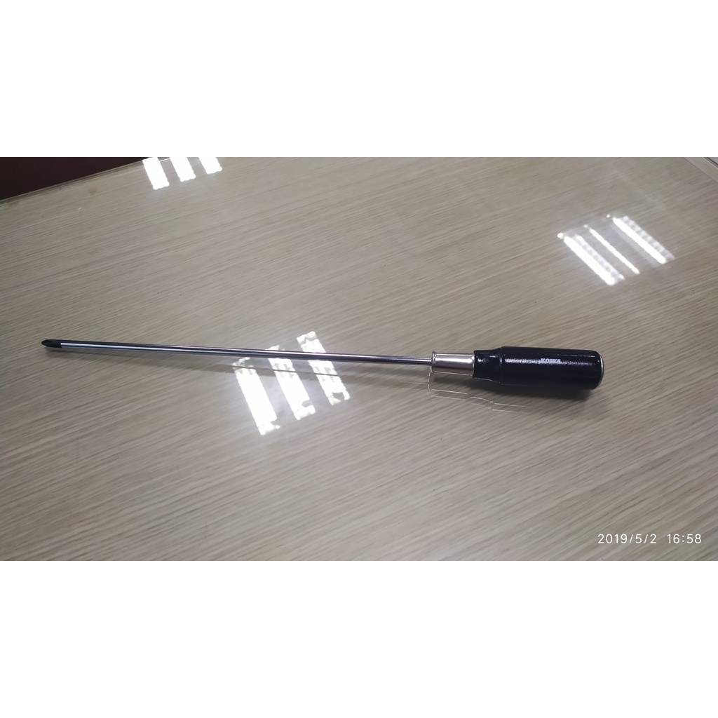 Tua vít 4 cạnh cán gỗ đen số 2 dài 300 - Model: KLH-16-14 (Bộ dụng cụ dành cho Kĩ thuật viên Honda)