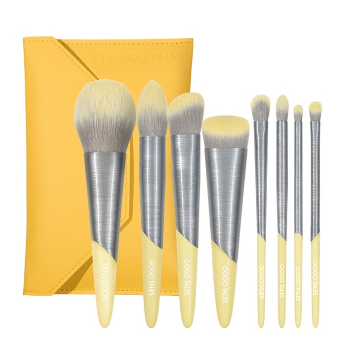 Set 8 Cọ Trang Điểm GOGO TALES Makeup Brush GT264 Kèm Bao Da - GOGOTALES