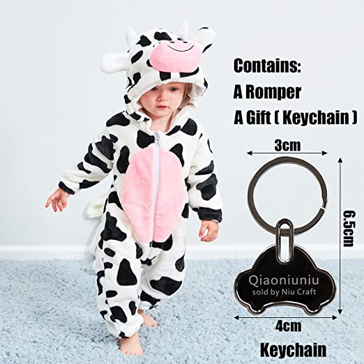 Bộ quần áo mùa đông con bò sữa cho bé từ 2 - 30 tháng tuổi