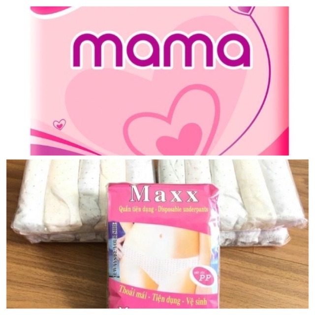 Combo 2 bịch quần giấy và 1 BVS MAMA