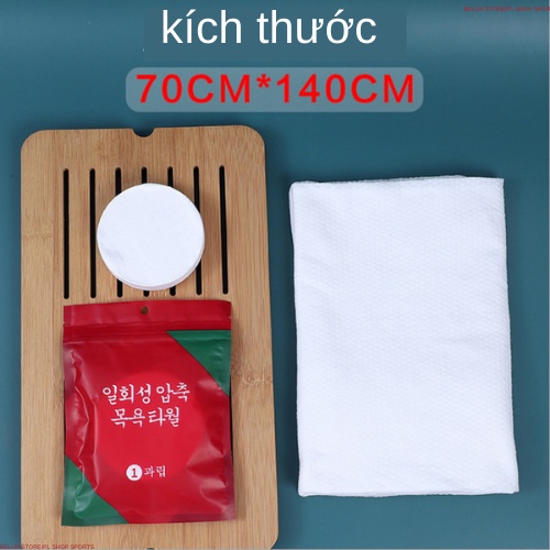 Khăn Tắm Viên Nén Du Lịch size 70x140cm Nhỏ Gọn, Siêu Tiện Lợi Làm Từ Cotton, Sử Dụng Nhiều Lần | BigBuy360 - bigbuy360.vn