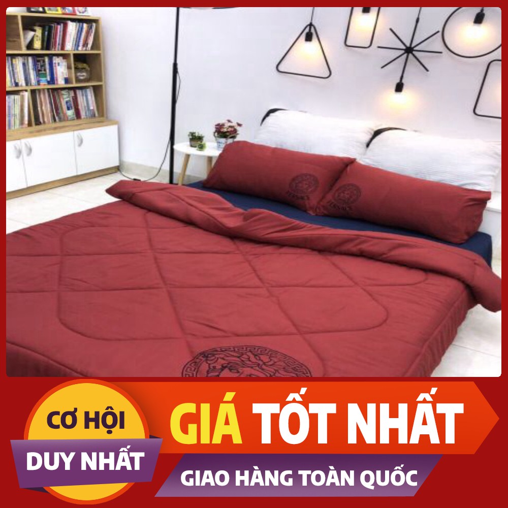 Bộ 5 món chăn ga gối cotton đũi thương hiệu hàng cao cấp