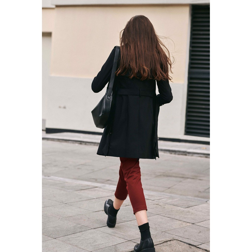 [Mã FAMALLT5 giảm 15% đơn 150k] Áo khoác Trench coat đen 9KH4009 ADORE DRESS | BigBuy360 - bigbuy360.vn