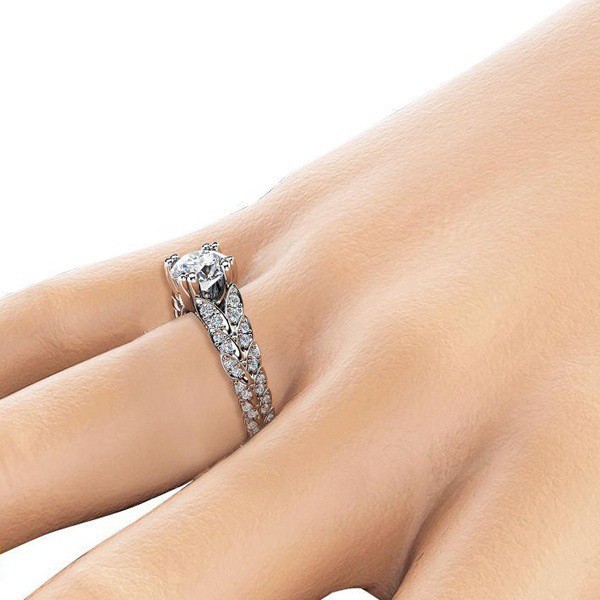 Nhẫn đeo tay kim loại đính đá nhân tạo màu thanh lịch cho nữ