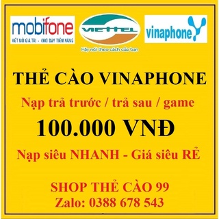 Thẻ Cào Vinaphone 100K