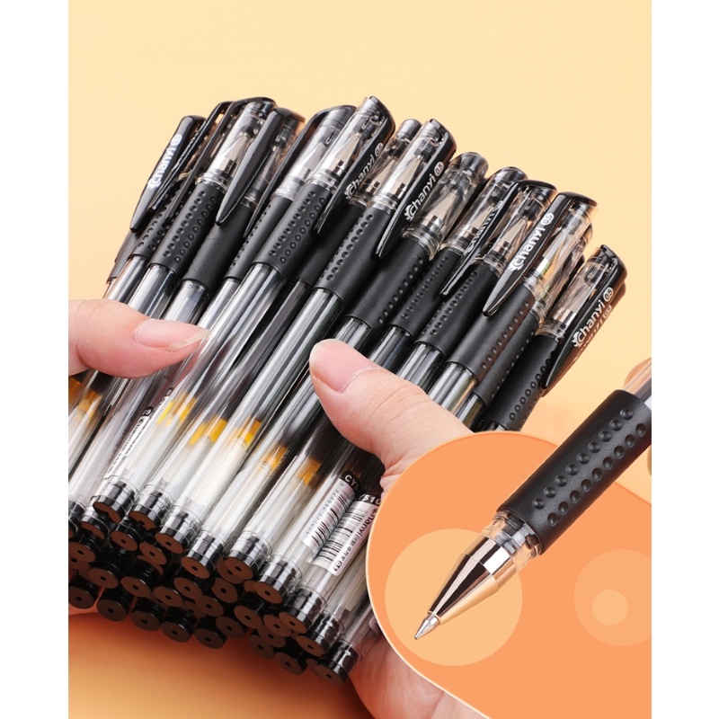 Bút/ruột bút mực gel màu đen/xanh dương/đỏ ngòi 0.5mm chất lượng cao