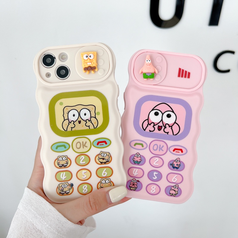 Ốp Điện Thoại Silicon Mềm Hình SpongeBob Dễ Thương Cho iPhone 12 13 11 PRO MAX XR 11 12 PRO