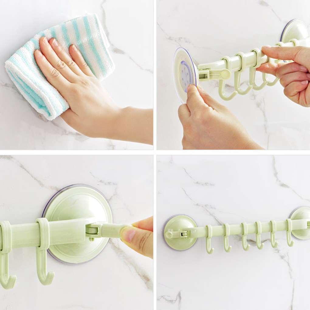 Giá treo 6 móc phòng tắm, nhà bếp