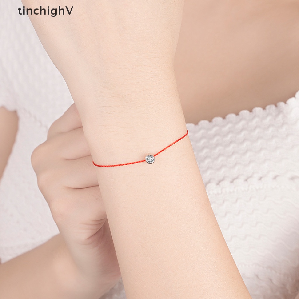 Vòng Tay Dây Đỏ Đính Đá Zircon Thời Trang Cho Nữ