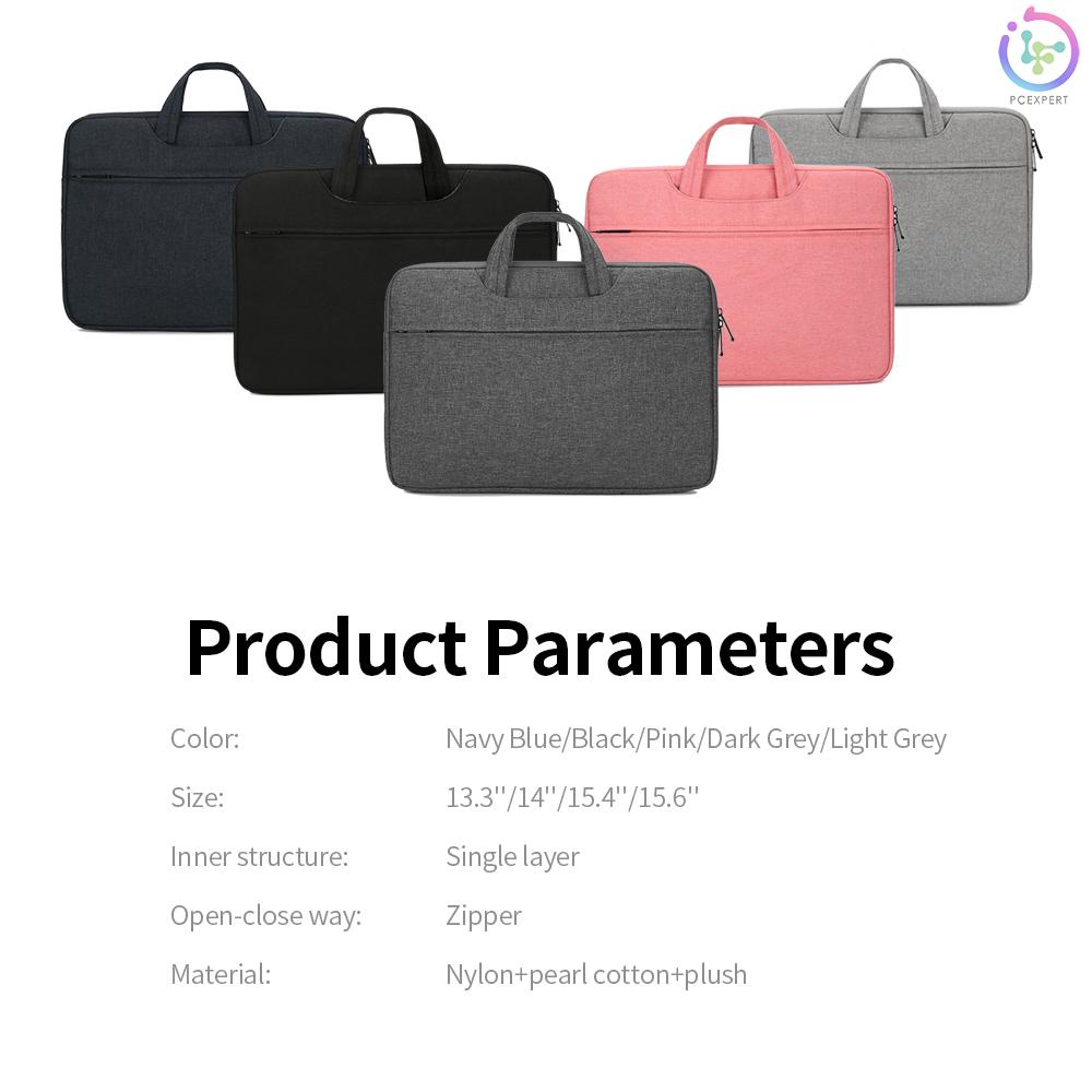 Multifunctional Laptop Bag 13.3 inch Laptop Case Waterproof Nylon Laptop Bag Briefcase Leisure Business Handbag Pink