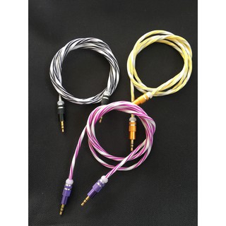 Jack âm thanh 2 đầu 3.5mm dây kim tuyến - loại tốt