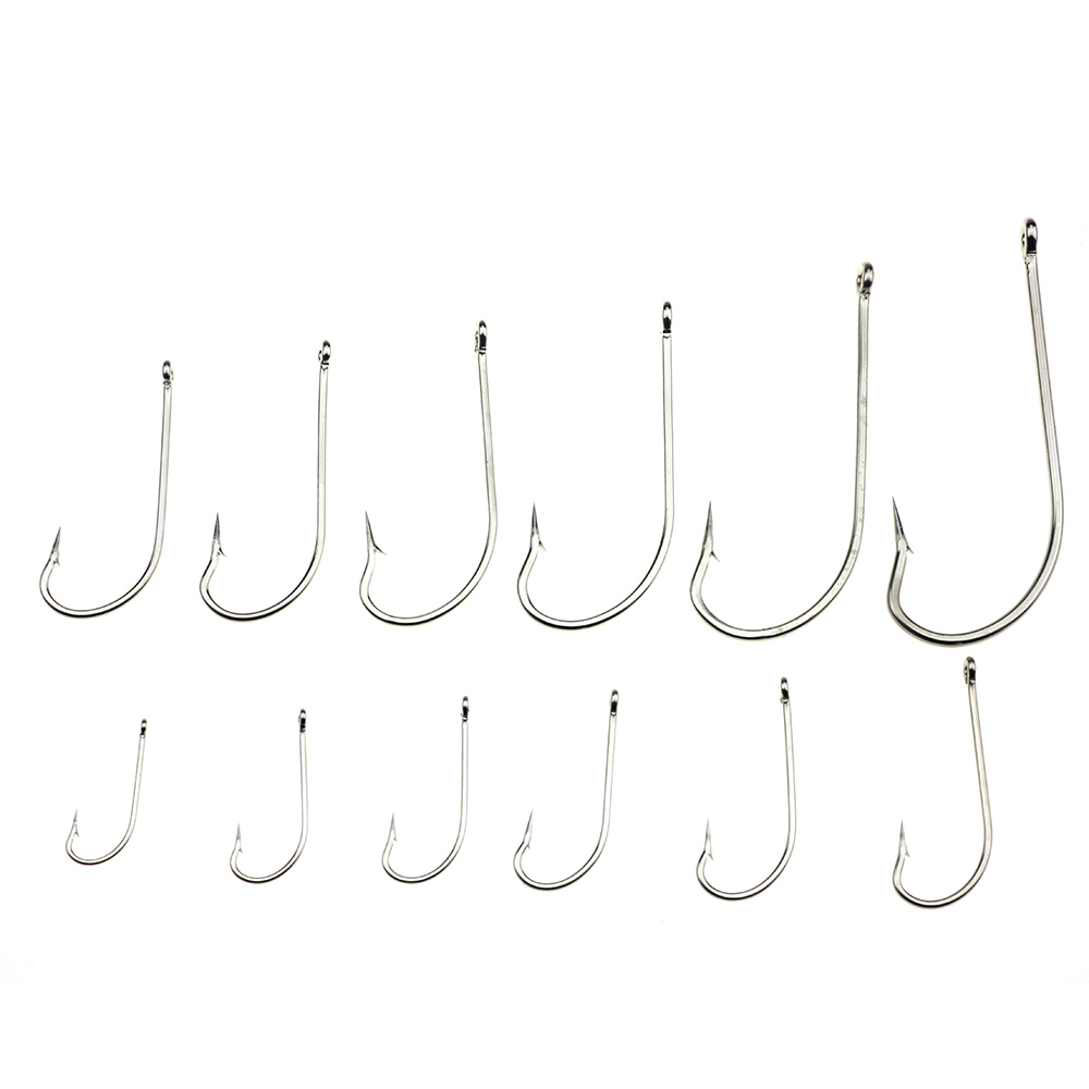 Set 50 Móc Câu Cá Làm Từ Thép Không Gỉ Bền Bỉ Với Kích Cỡ 6# - 7/0#