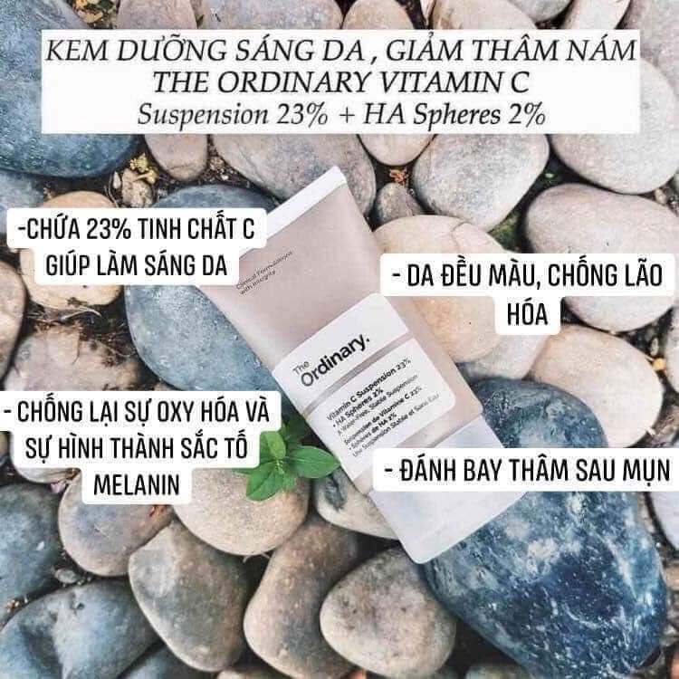 Kem dưỡng The ordinary VITAMIN C SUSPENSION 23% + HA SPHERES 2% làm sáng da, mờ thâm, cấp nước cho da hiệu quả