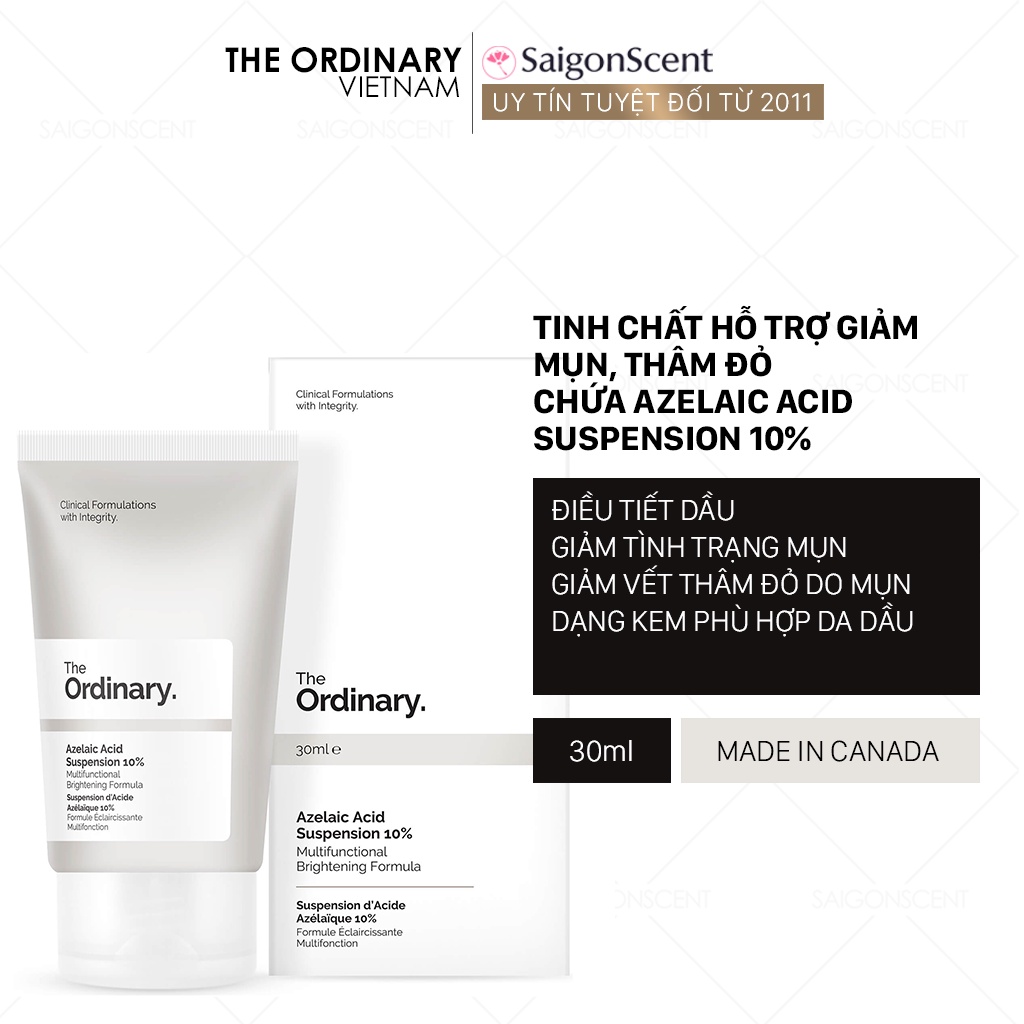 Kem dưỡng giảm thâm mụn The Ordinary - Azelaic Acid Suspension 10% ( 30mL )