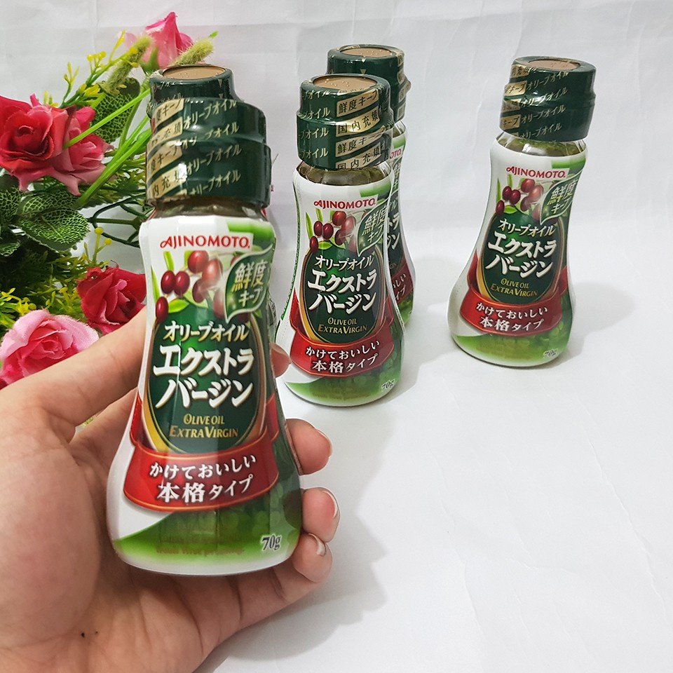 Dầu olive Nhật Bản - Dầu oliu nguyên chất cho bé ăn dặm Ajinomoto Extra Virgin 70g
