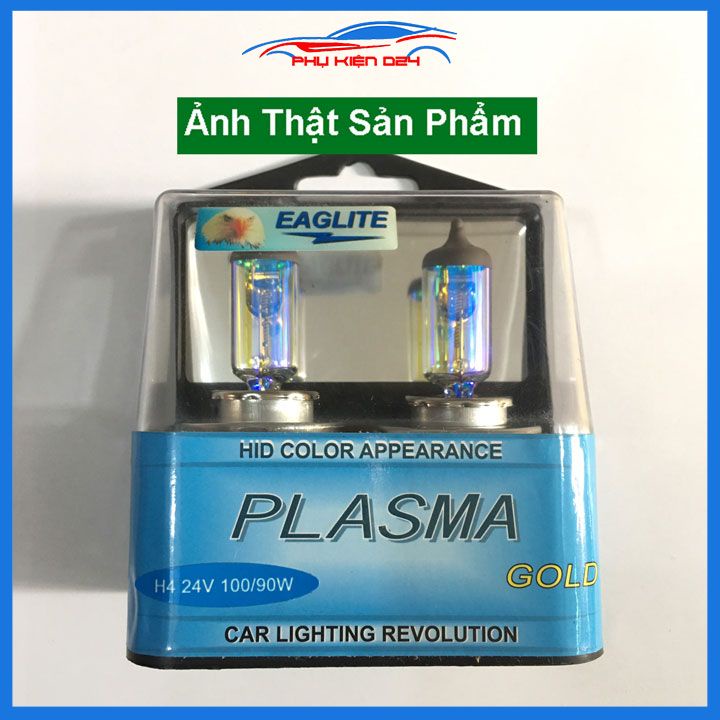 Bộ 2 đèn PLASMA GOLG chân H4 điện áp 12V/24V công suất 100-90W Hàn Quốc