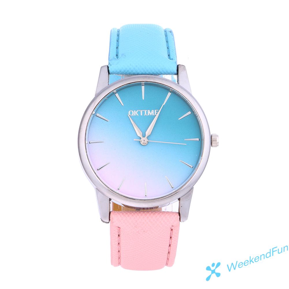 Đồng Hồ Nữ Dây Da 2 Màu