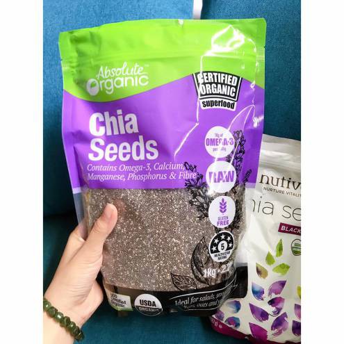 Combo 2 Túi Hạt Chia Úc Absolute Organic Chia Seeds - túi 1kg