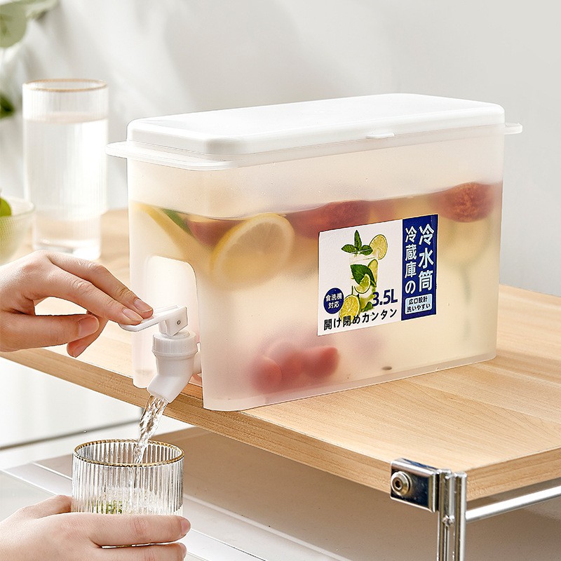 Bình nước để tủ lạnh Có Vòi 3.5L đựng detok Cao Cấp, hộp đựng nước dể tủ lạnh