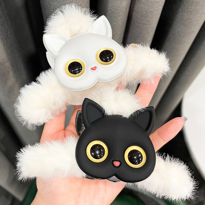 Kẹp Tóc Lông Nhung Dễ Thương Thời Trang Thu Đông Dành Cho Nữ