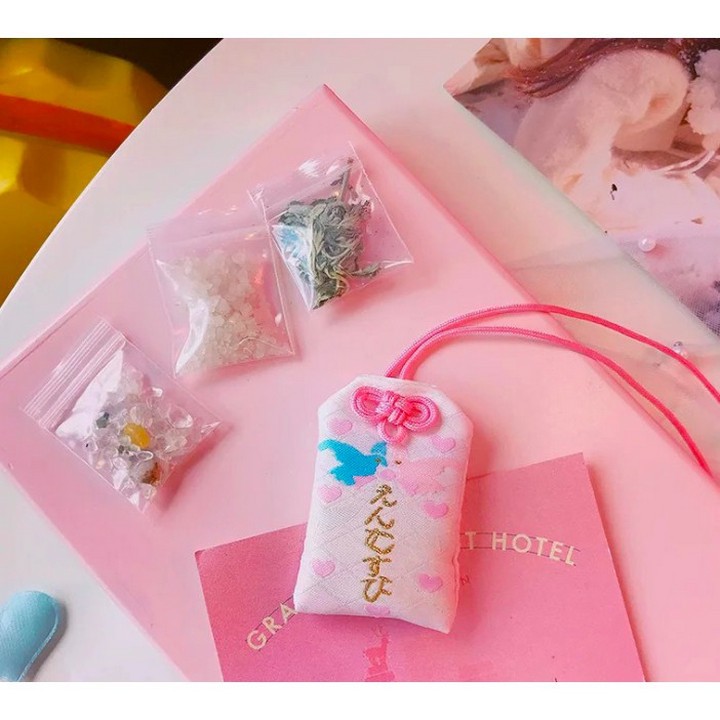 Túi omamori sức khỏe 2 màu Túi Phước May Mắn Omamori