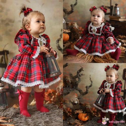 Đầm xòe ca-rô xinh xắn cho bé gái