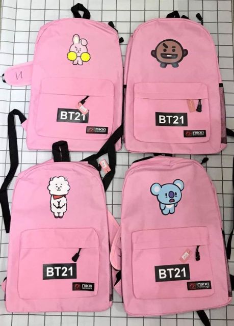 Balo BT21 hồng