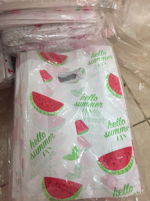 Túi nilon in hoa in hình đựng quà