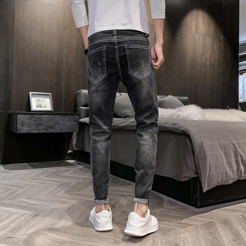 Quần Jean Nam Co Giãn Phong Cách Châu Âu