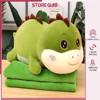 Chăn gối văn phòng mền gối khủng long đáng yêu 3 Trong 1 kích thước mền 1m1*1m6