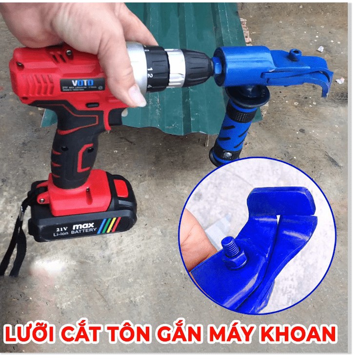 [CHÍNH XƯỞNG]Lưỡi Cắt Tôn Inox Nguyễn Thức - Lưỡi cắt sắt, inox dày 1,3 ly - Kéo cắt tôn gắn máy khoan đa năng