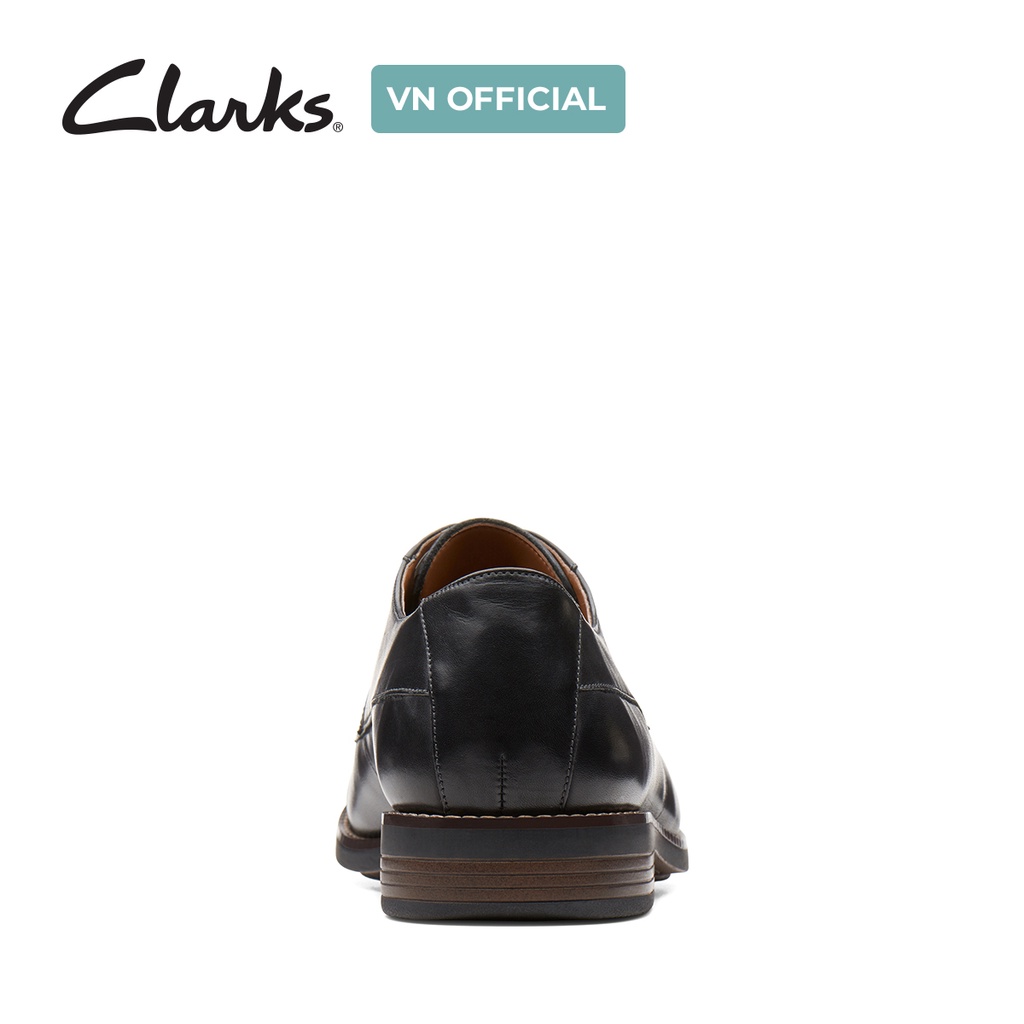 Giày buộc dây nam CLARKS Becken Cap màu đen