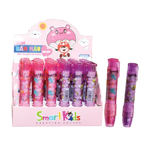 Gôm bấm SMARTKIDS SK-ER2001 có hình trái tim (1 CÂY)