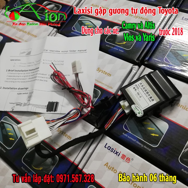 Gập gương tự động Vios/ Yarris 09-17; Camry07-18; Altis 07-18; Fortuner/Innova 07-16 Fuji Kavitech Lasisi