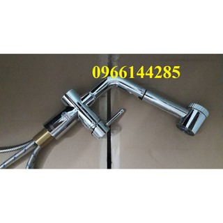 Vòi rửa bát Hàn Quốc Samwon NFS-114 (Vòi rứa bát dây rút, đầu 2 chế độ nước)