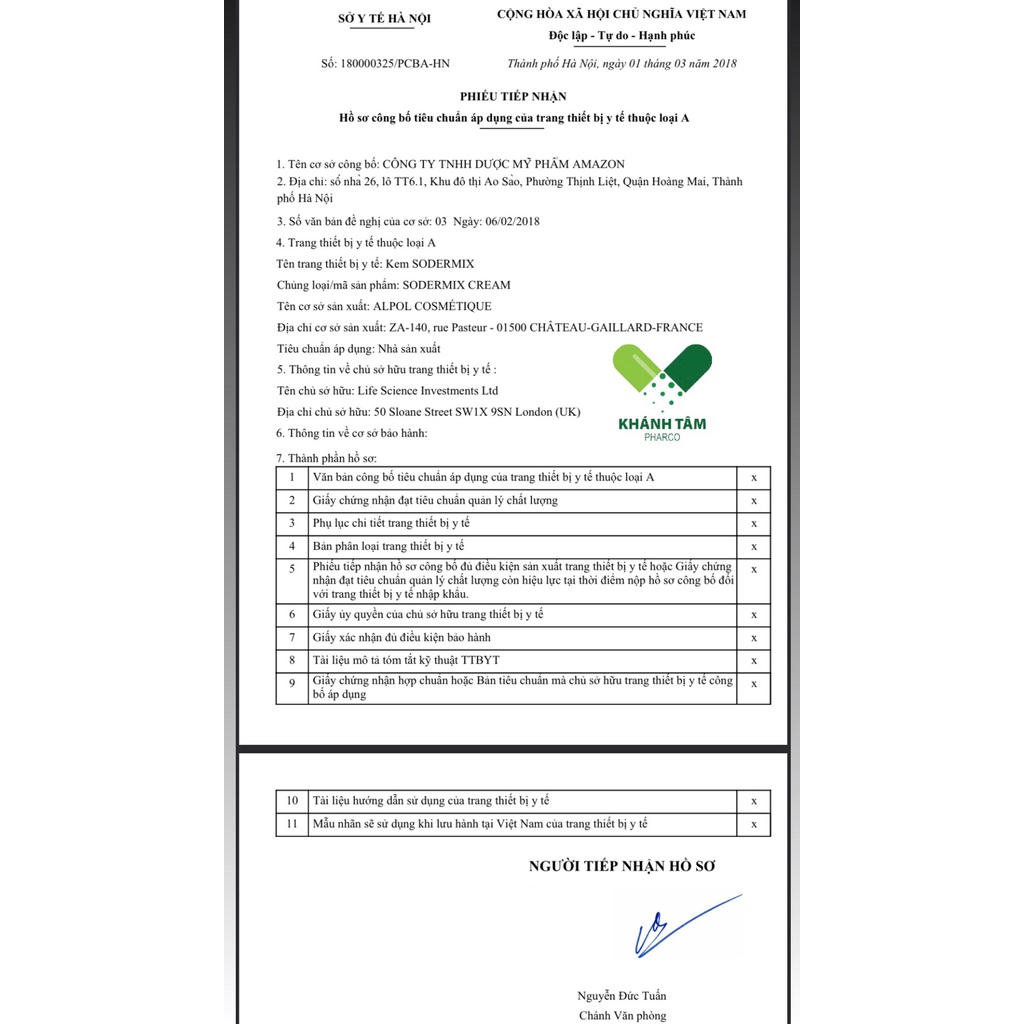 Sodermix Cream 15g - Dùng cho sẹo lồi, sẹo phì đại, chàm Sodemix _Khánh Tâm