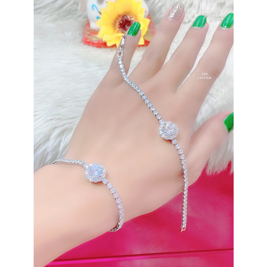 UHA - Lắc Tay Nữ Mạ Vàng 18k Vàng Trắng Sang Trọng UHA L471